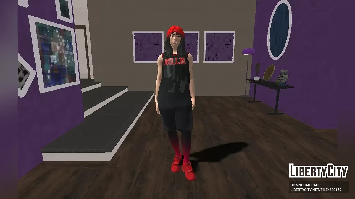 Billie Eilish (Black & Red Edition) de Fortnite / GTA San Andreas