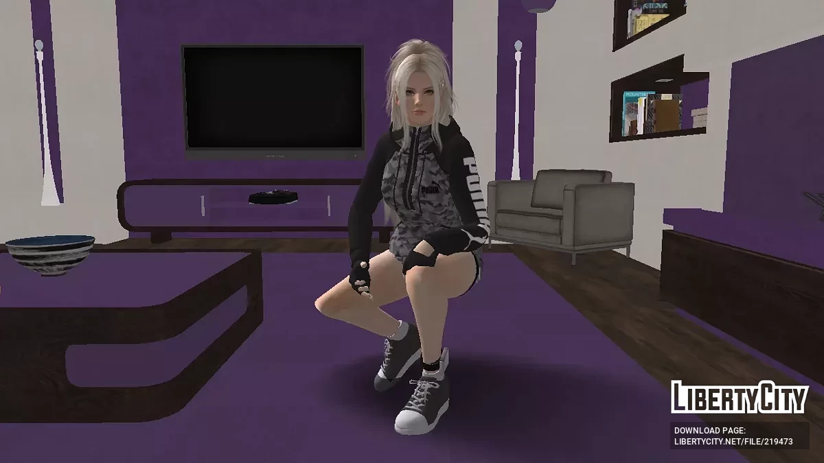 Christie avec des vêtements Puma Sports Exercise / GTA San Andreas