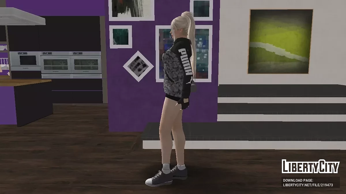 Christie avec des vêtements Puma Sports Exercise / GTA San Andreas