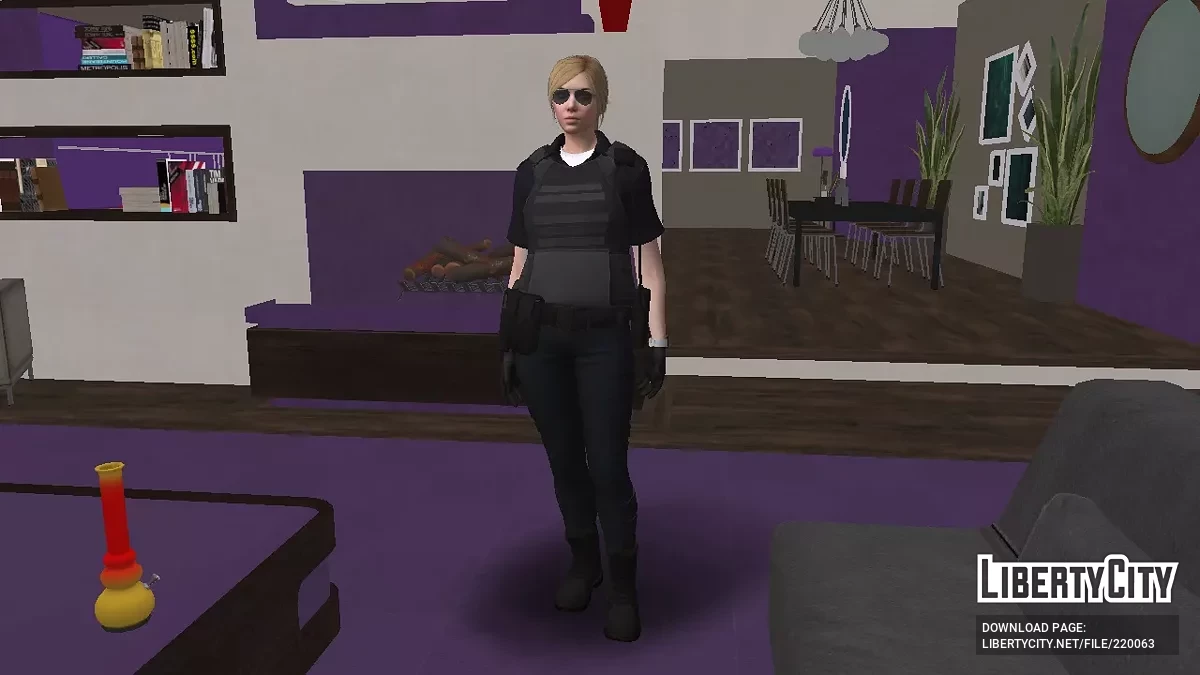 Blonde Policewoman Skin from GTA Online / GTA San Andreas