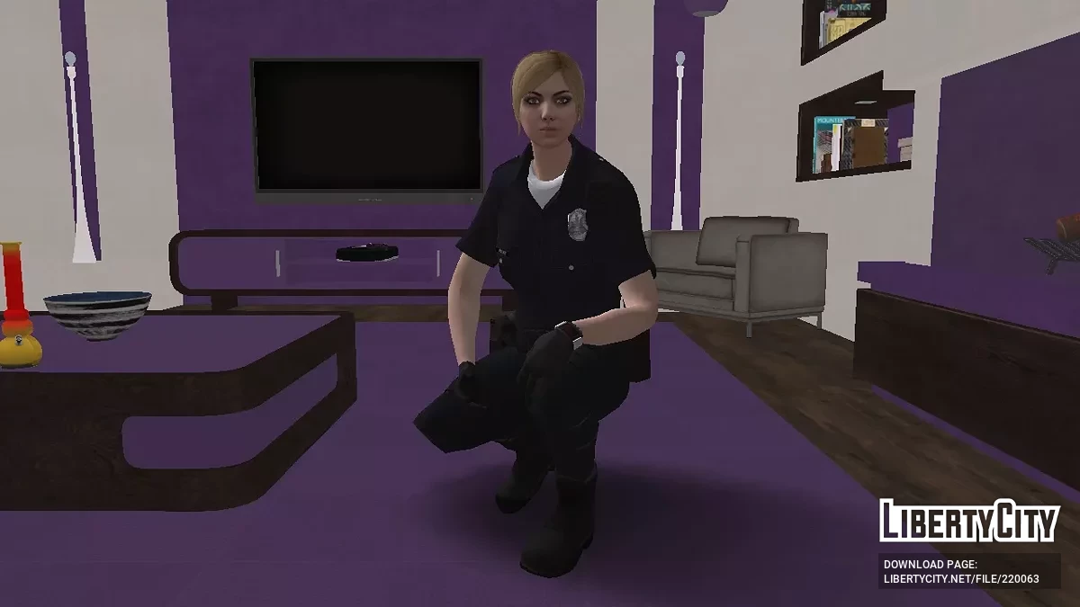 Blonde Policewoman Skin from GTA Online / GTA San Andreas