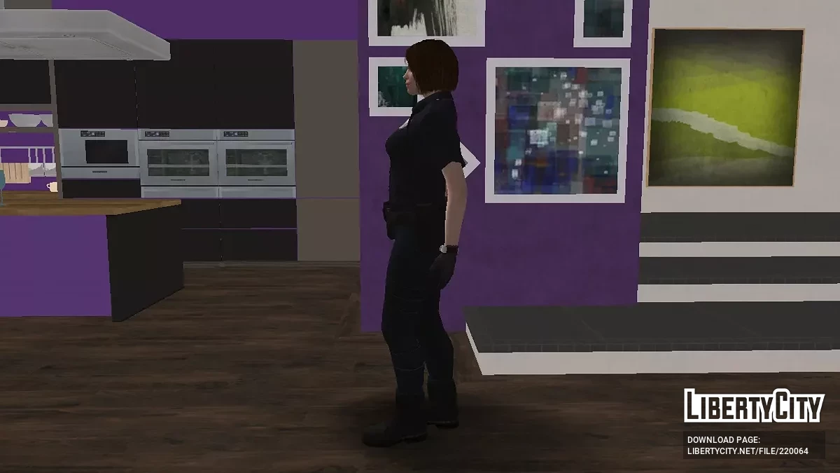 Gadis dengan Seragam Polisi dari GTA Online / GTA San Andreas