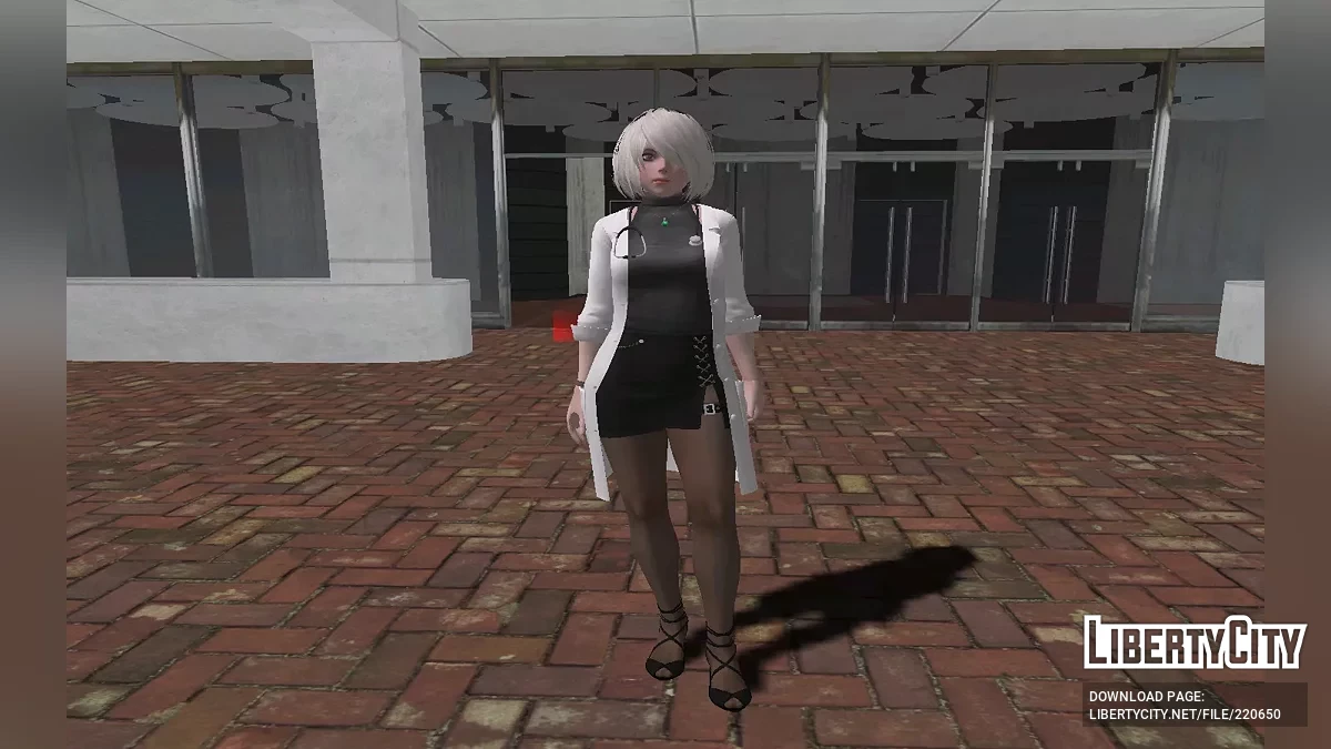 YoRHa No.2 Type B from NieR Re[in]carnation in Nurse Uniform / GTA San Andreas