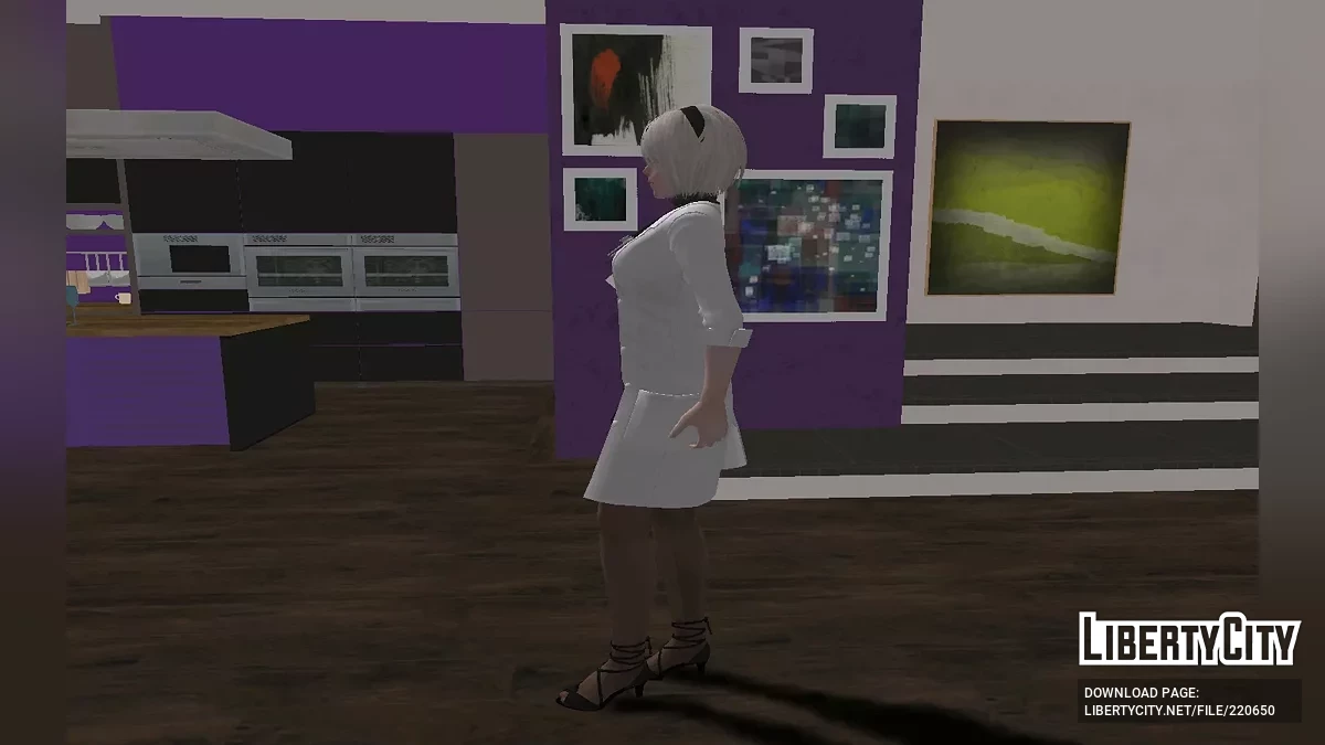 YoRHa No.2 Type B from NieR Re[in]carnation in Nurse Uniform / GTA San Andreas