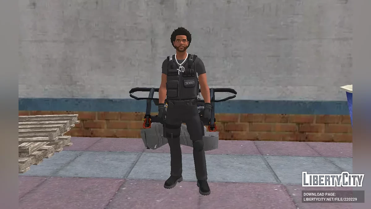 Skin The Weeknd en mode tactique de la version Fortnite / GTA San Andreas