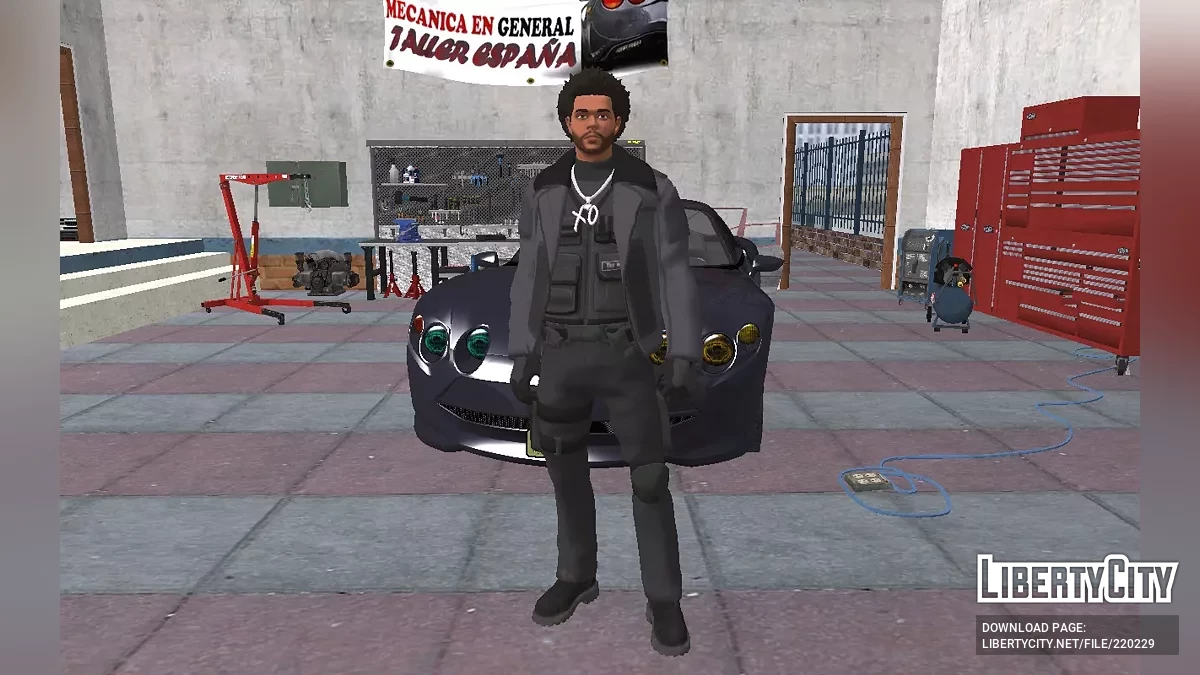 Skin The Weeknd en mode tactique de la version Fortnite / GTA San Andreas