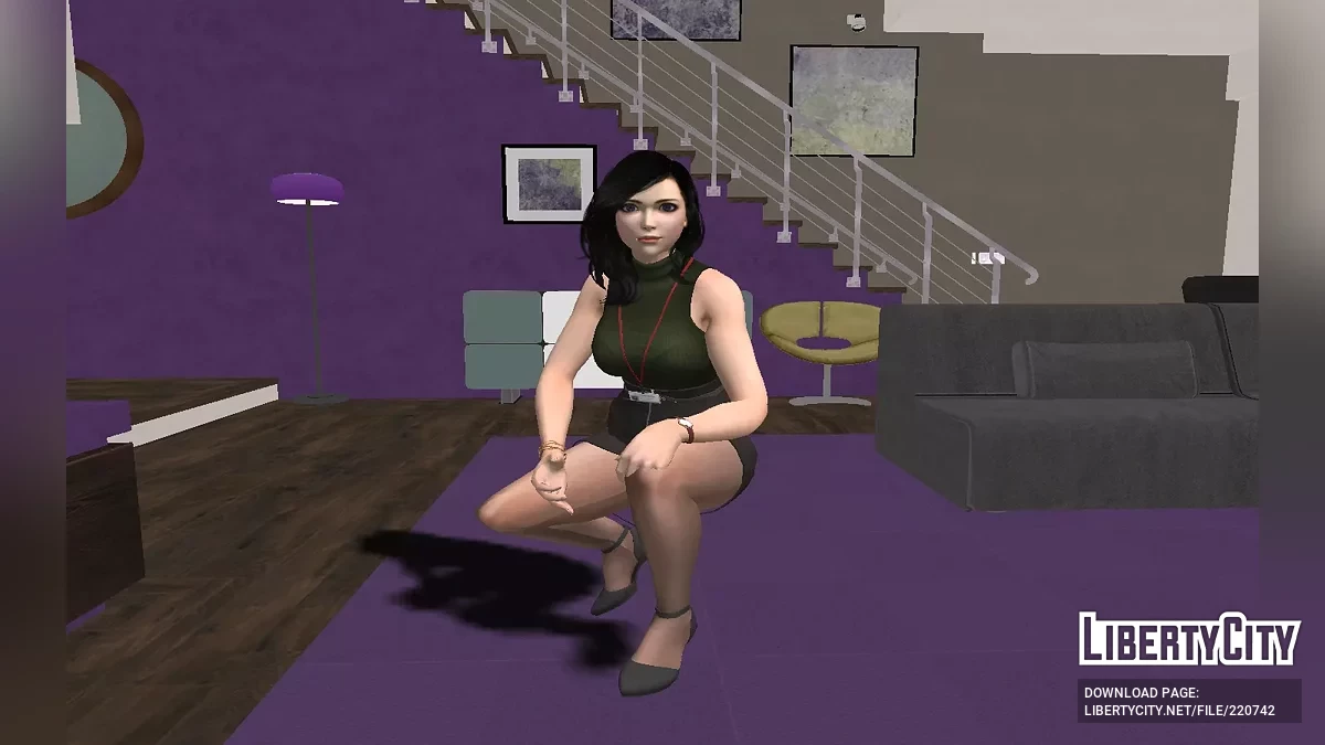 Tifa Lockhart de Final Fantasy VII em Roupa de Escritório / GTA San Andreas