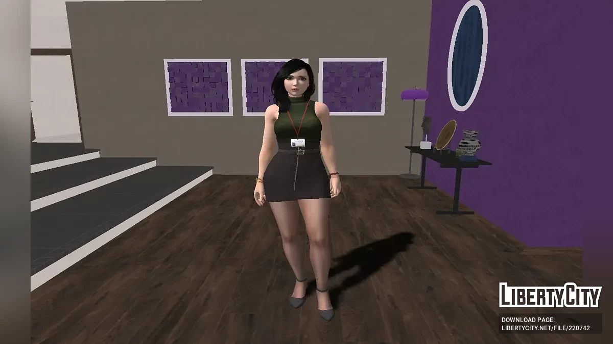 Tifa Lockhart de Final Fantasy VII em Roupa de Escritório / GTA San Andreas