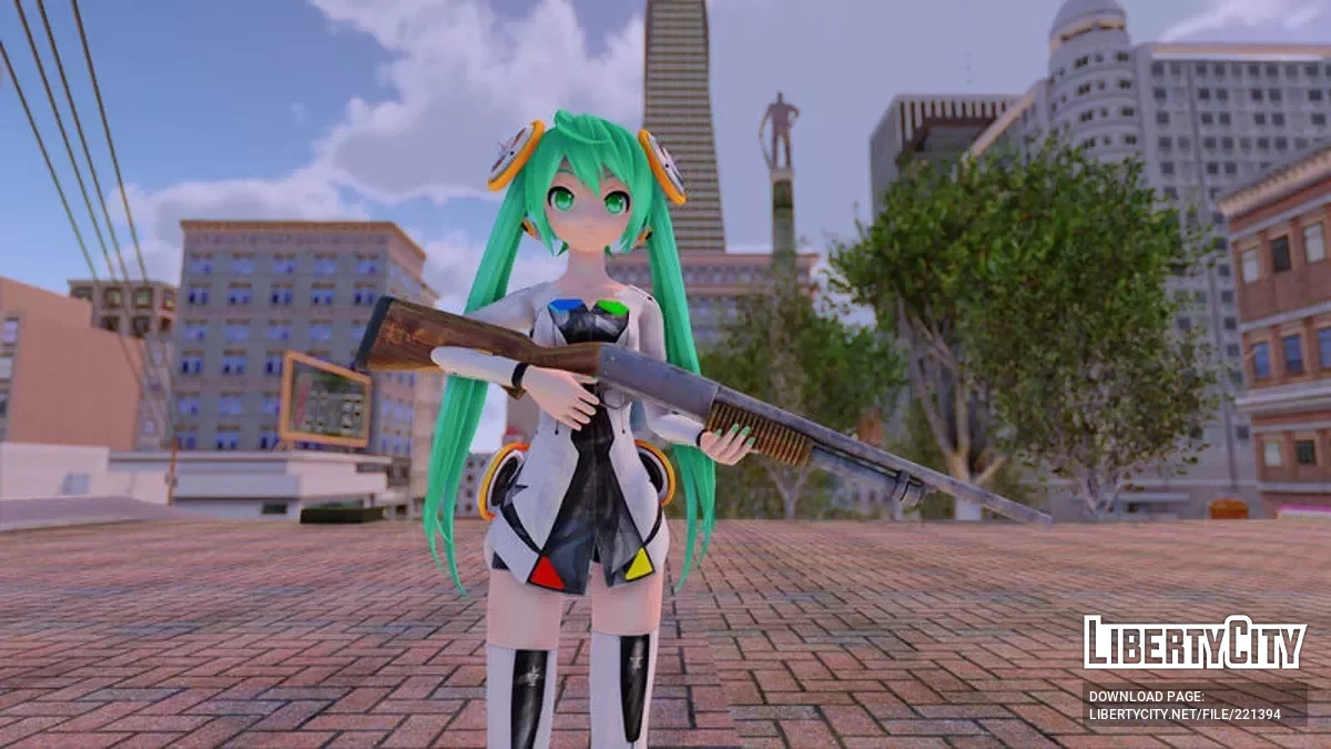 PDFT Hatsune Miku Linkage + animiertes Gesicht / GTA San Andreas