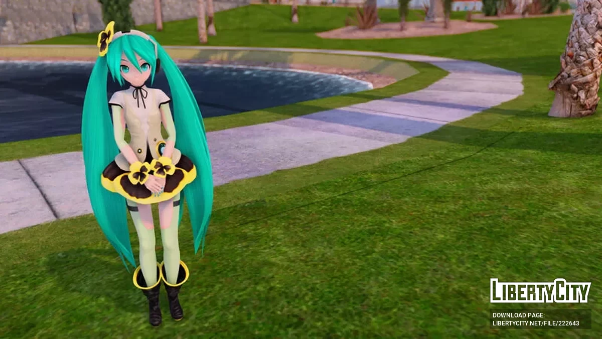 PDFT Hatsune Miku Pansy + 动画面部 / GTA San Andreas
