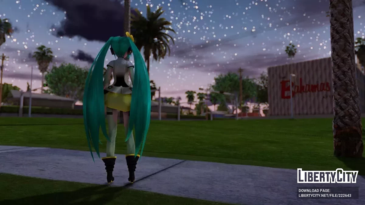 PDFT Hatsune Miku Pansy + 动画面部 / GTA San Andreas