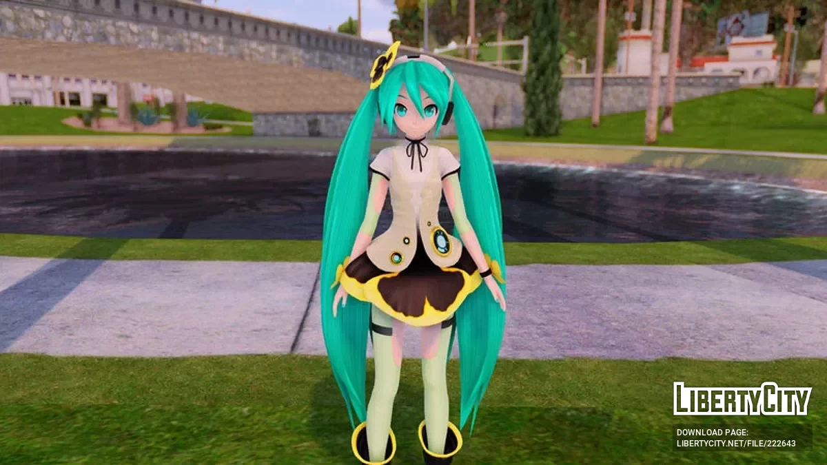 PDFT Hatsune Miku Pansy + 动画面部 / GTA San Andreas
