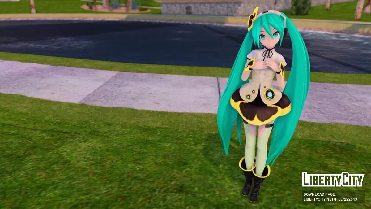 PDFT Hatsune Miku Pansy + 动画面部 / GTA San Andreas