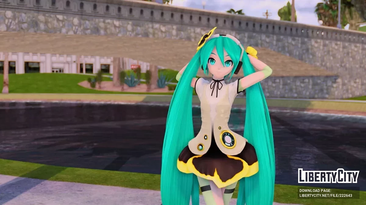 PDFT Hatsune Miku Pansy + 动画面部 / GTA San Andreas