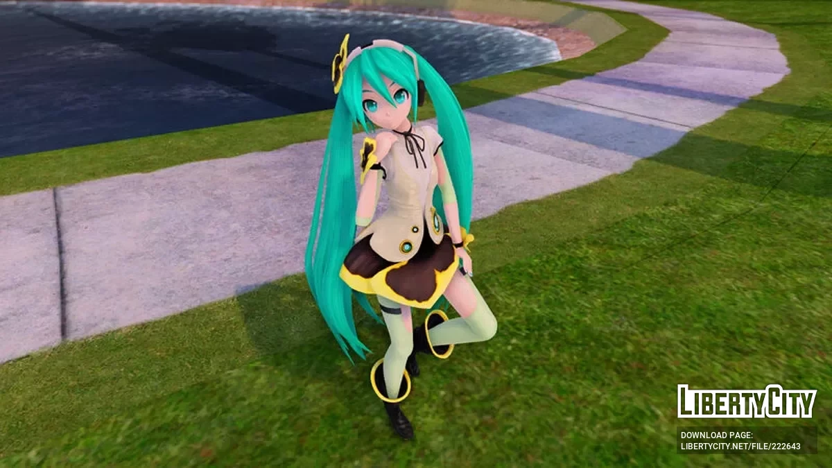 PDFT Hatsune Miku Pansy + 动画面部 / GTA San Andreas