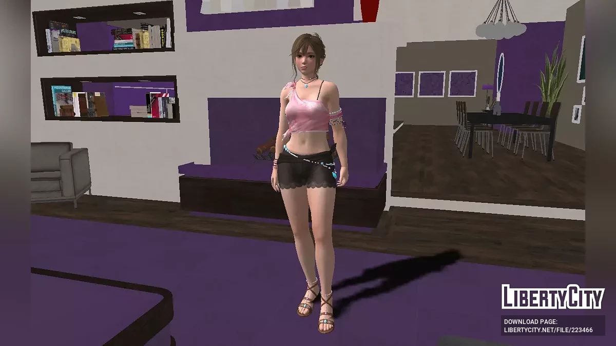 Misaki у вбранні Sea Breeze Coral / GTA San Andreas
