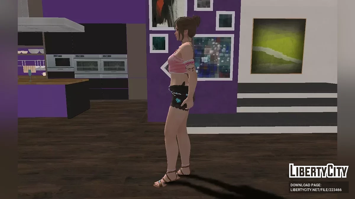 Misaki у вбранні Sea Breeze Coral / GTA San Andreas