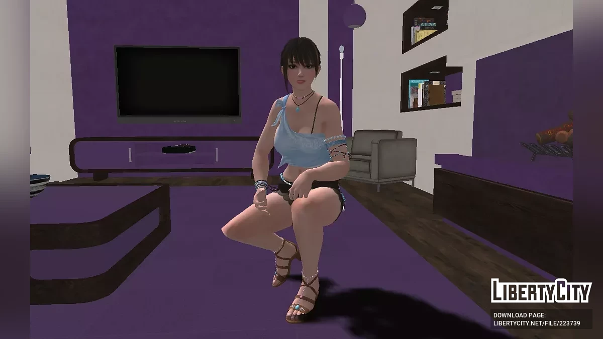Nanami von Dead or Alive im Sea Breeze Coral Outfit / GTA San Andreas