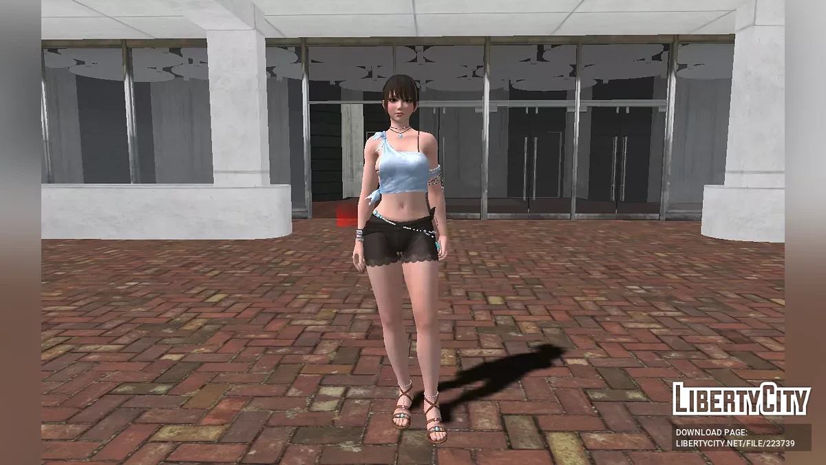 Nanami von Dead or Alive im Sea Breeze Coral Outfit / GTA San Andreas