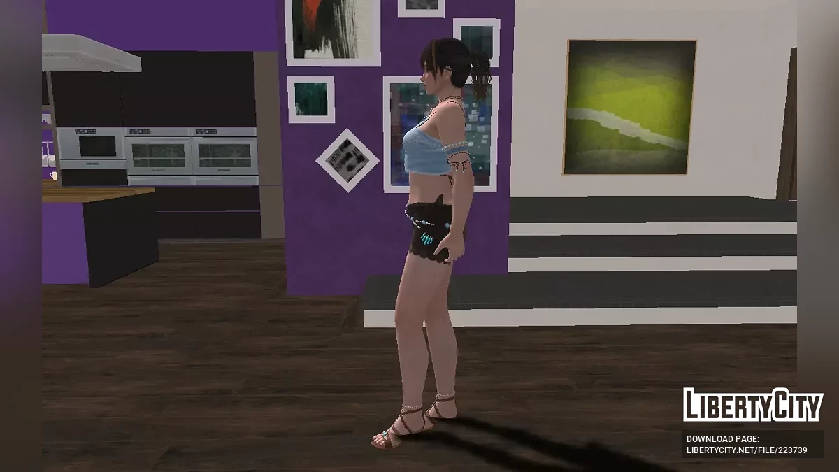 Nanami von Dead or Alive im Sea Breeze Coral Outfit / GTA San Andreas