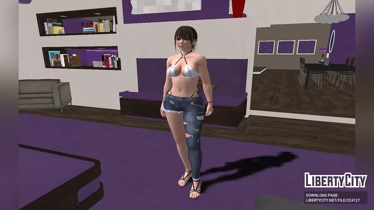 Nanami von Dead Or Alive im Skinny Shark Outfit / GTA San Andreas