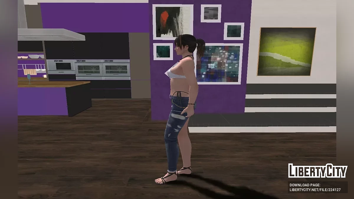 Nanami von Dead Or Alive im Skinny Shark Outfit / GTA San Andreas