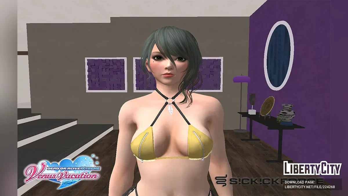 Tamaki from Dead Or Alive in Skinny Shark Outfit / GTA San Andreas
