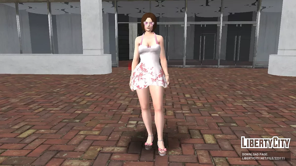 Whip en robe fleurie blanche / GTA San Andreas