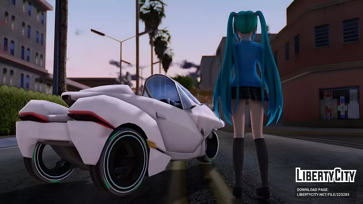 PDFT Hatsune Miku Deep Sky + Animated Face / GTA San Andreas