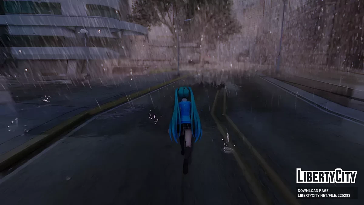 PDFT Hatsune Miku Deep Sky + Animated Face / GTA San Andreas