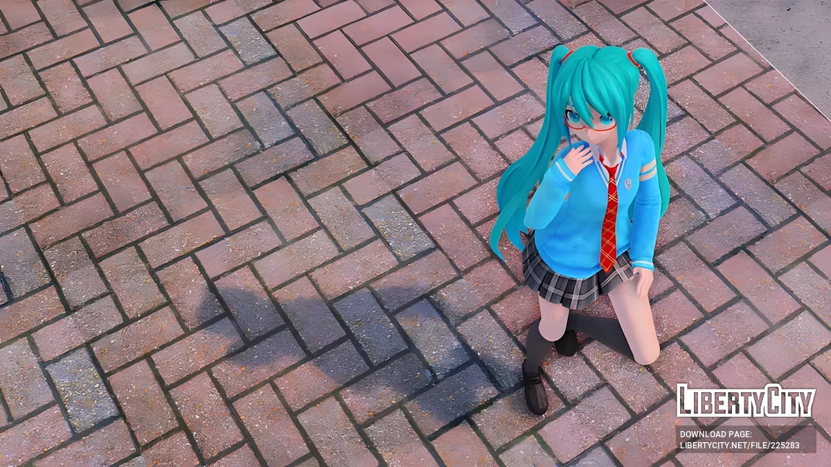 PDFT Hatsune Miku Deep Sky + Animated Face / GTA San Andreas
