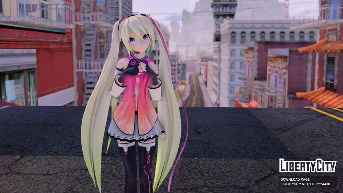 مغنية افتراضية مiku Hatsune + وجه متحرك / جي تي إيه سان أندرياس