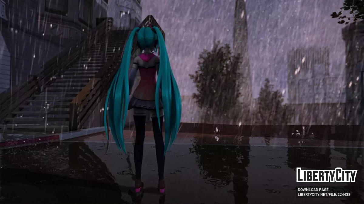 مغنية افتراضية مiku Hatsune + وجه متحرك / جي تي إيه سان أندرياس
