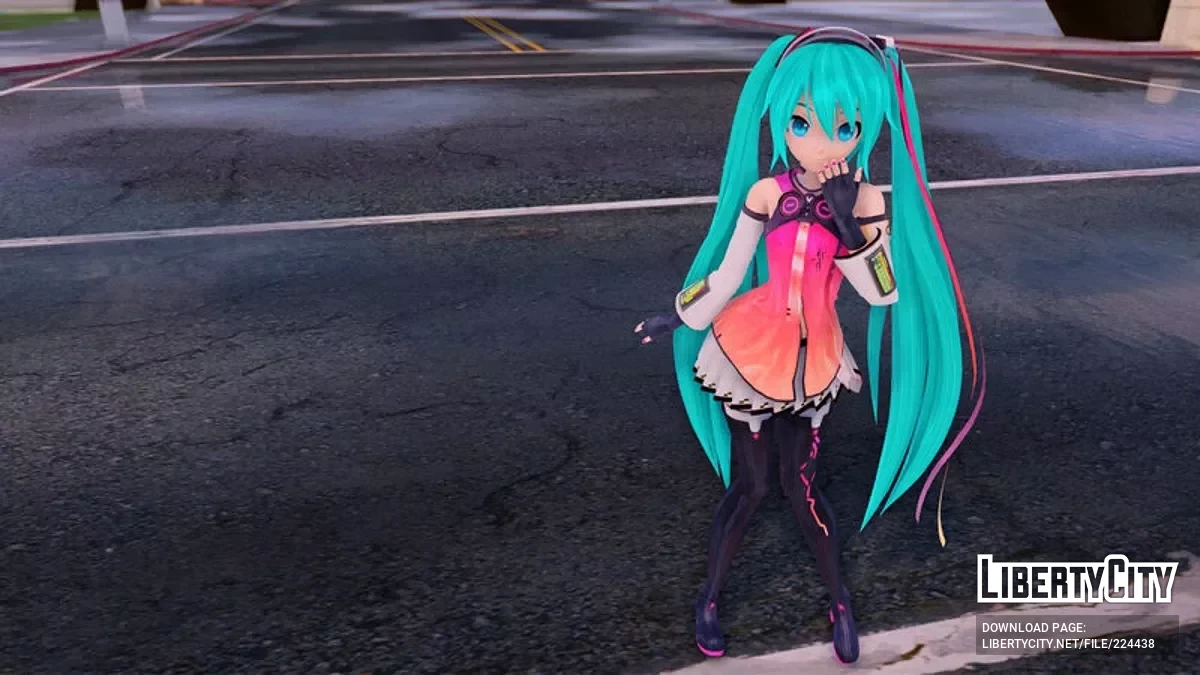 مغنية افتراضية مiku Hatsune + وجه متحرك / جي تي إيه سان أندرياس