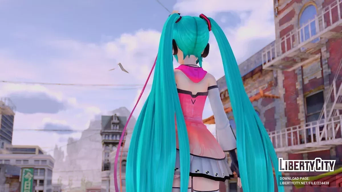 مغنية افتراضية مiku Hatsune + وجه متحرك / جي تي إيه سان أندرياس