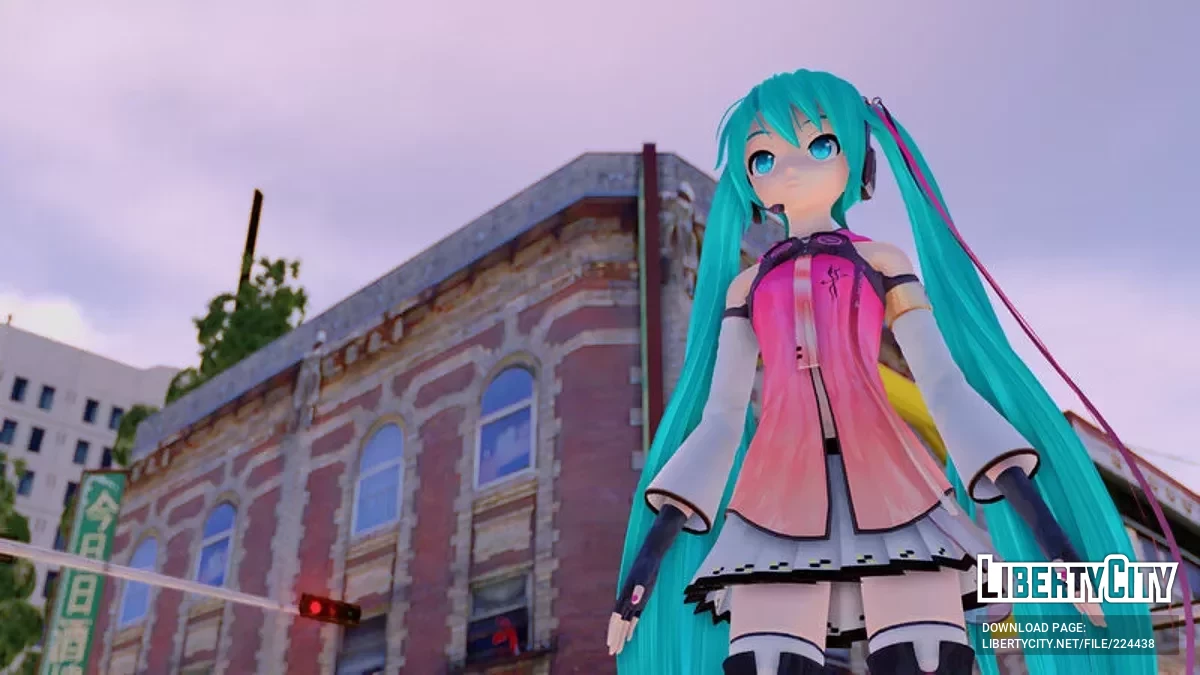 مغنية افتراضية مiku Hatsune + وجه متحرك / جي تي إيه سان أندرياس
