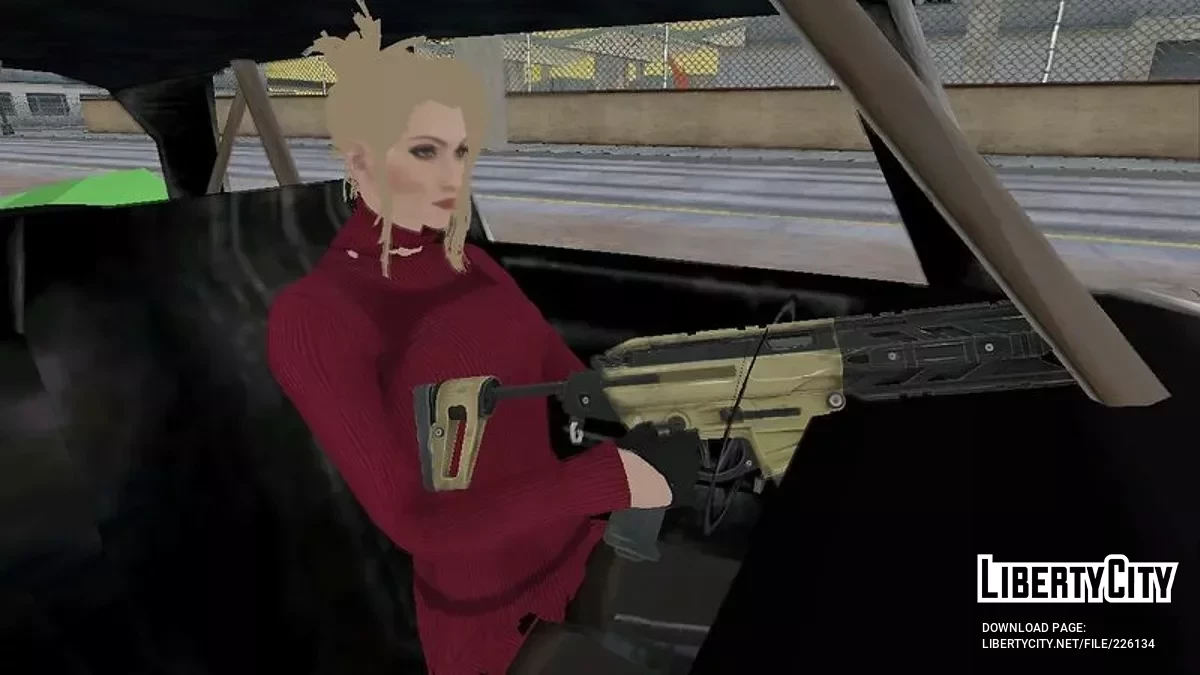 Scarlet (FF VII Remake) dengan Pakaian Ada Wong (RE4 Remake) / GTA San Andreas