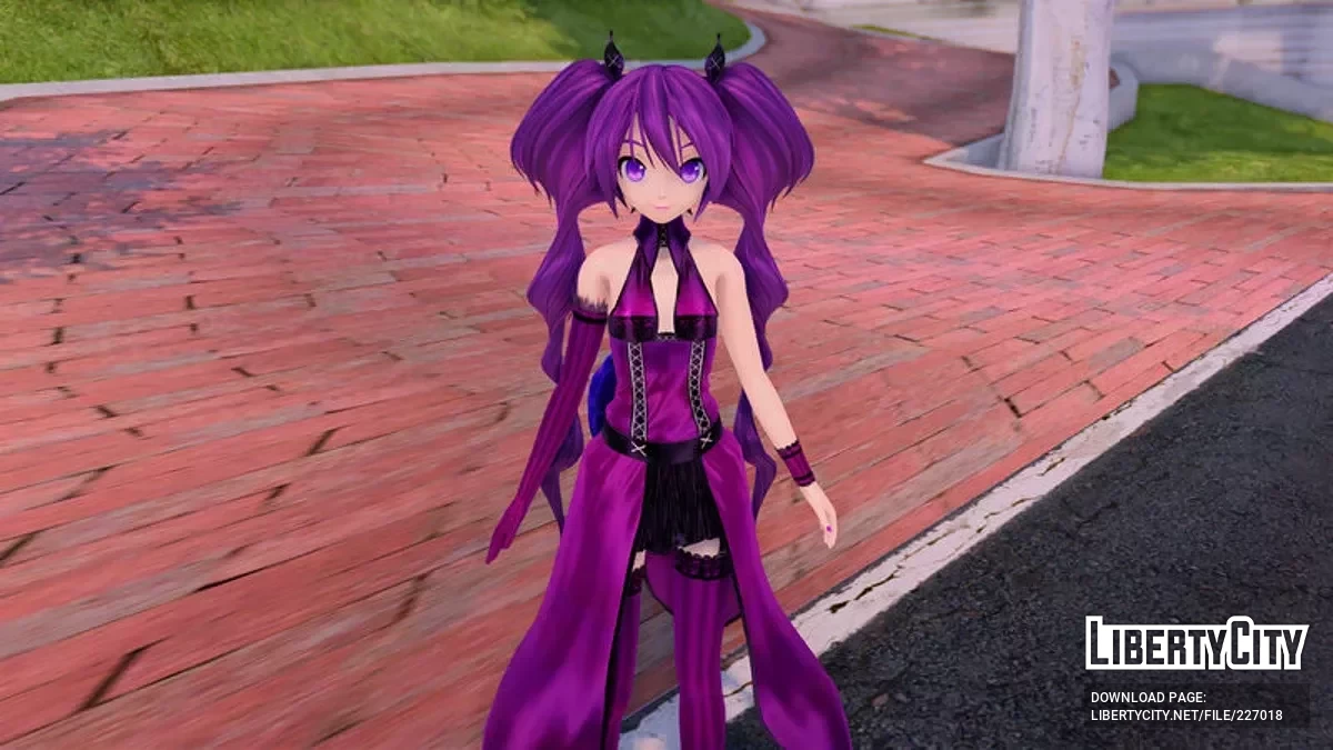 PDFT Hatsune Miku Fioletowy Motyl + Animowana Twarz / GTA San Andreas