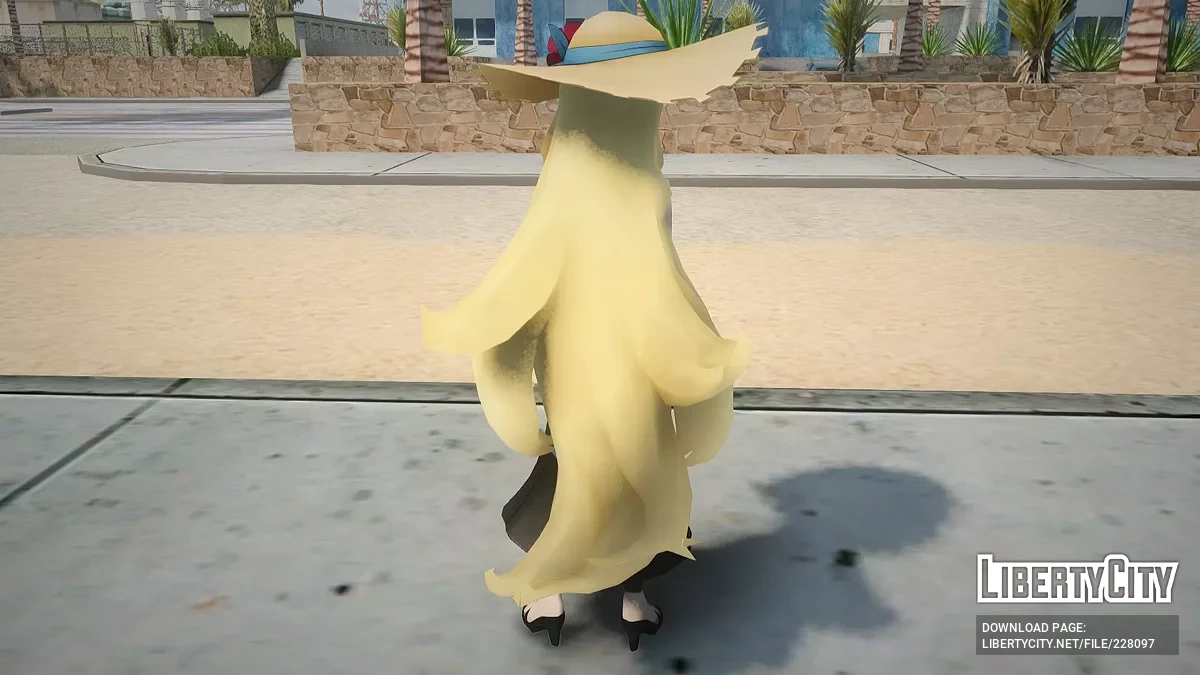 Cynthia w letnim stroju z Pokemon Masters / GTA San Andreas
