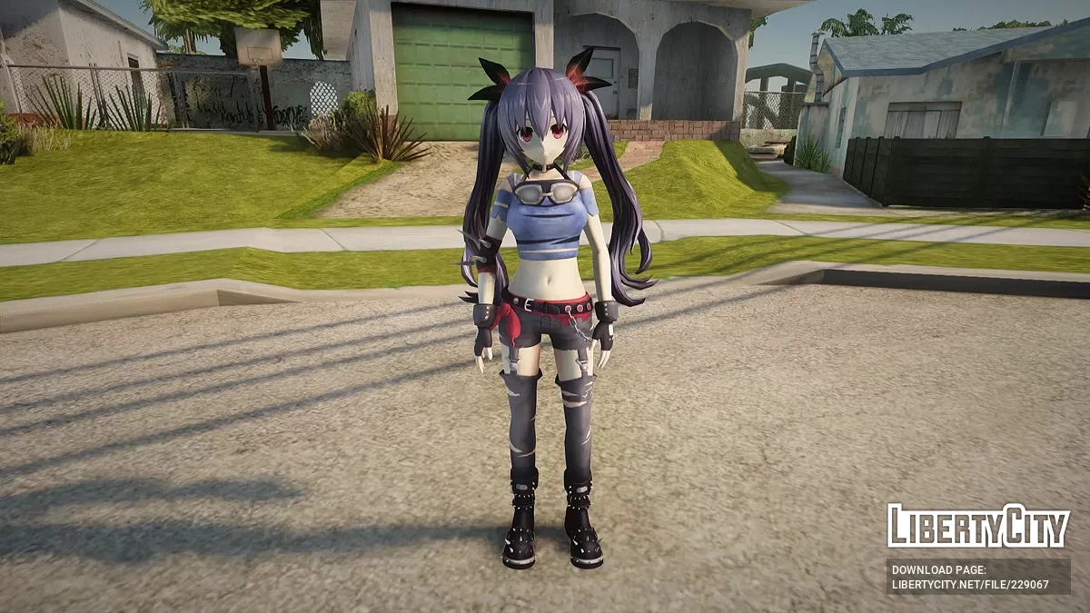 Noire z Neptunia Riders VS Dogoos / GTA San Andreas