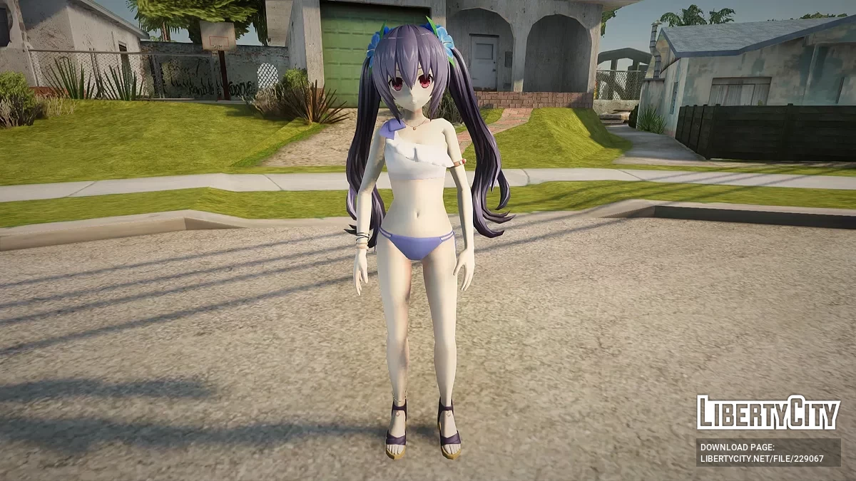 Noire z Neptunia Riders VS Dogoos / GTA San Andreas