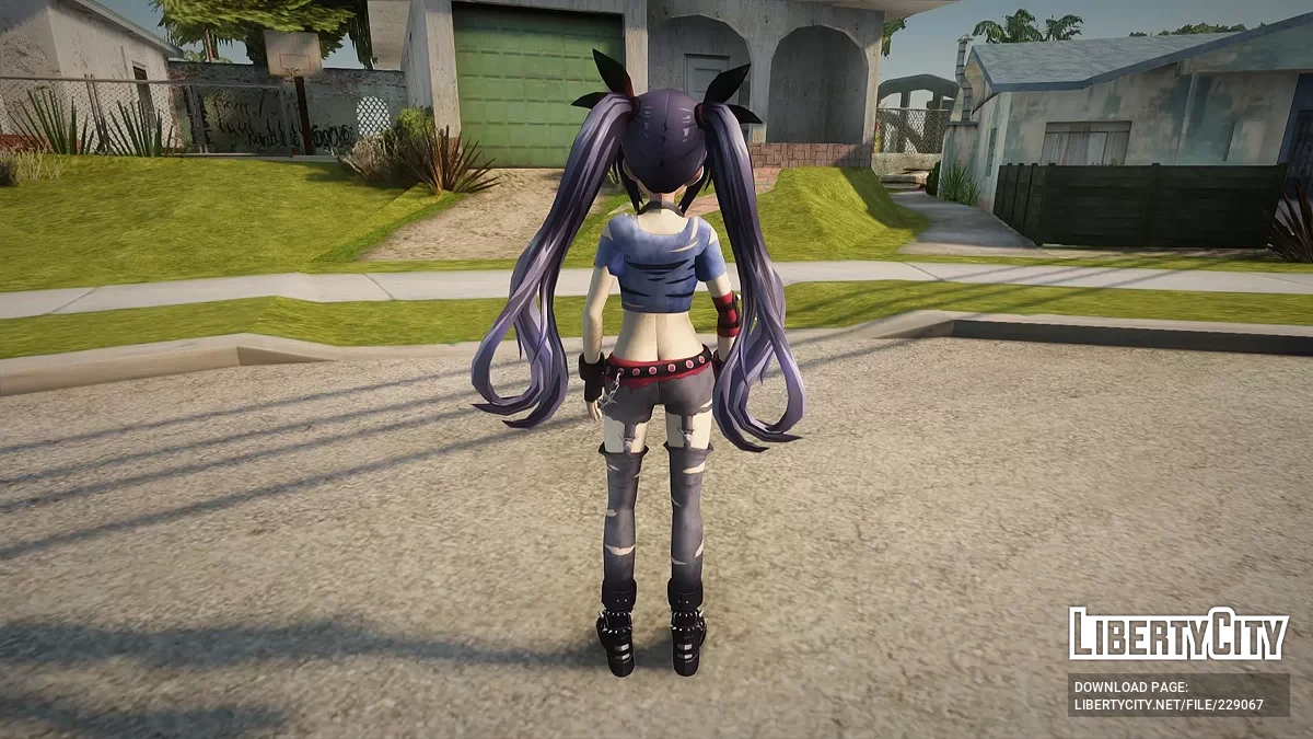 Noire z Neptunia Riders VS Dogoos / GTA San Andreas