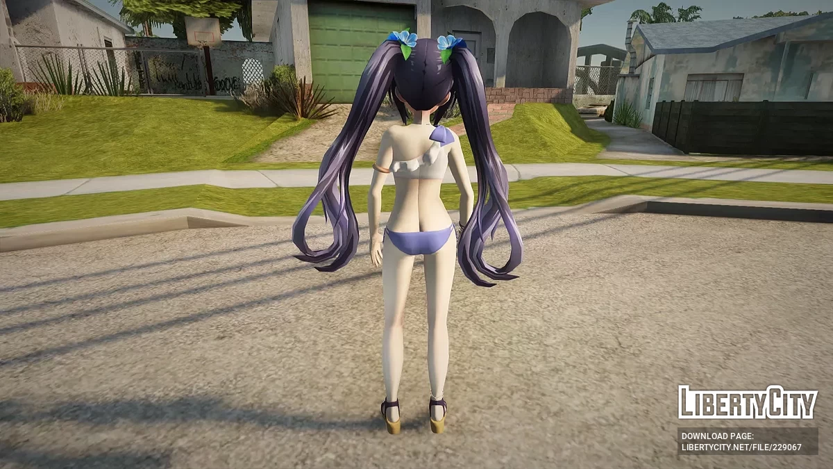 Noire z Neptunia Riders VS Dogoos / GTA San Andreas