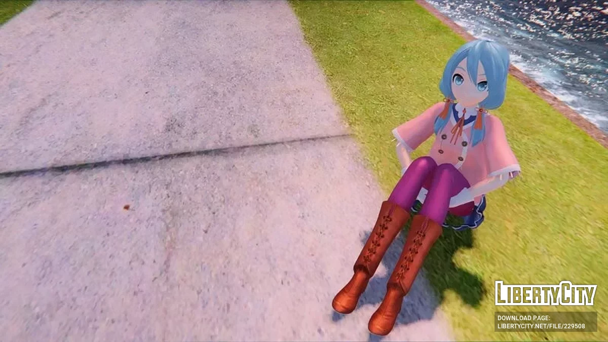 PDFT Hatsune Miku Memoria + анімоване обличчя / GTA San Andreas