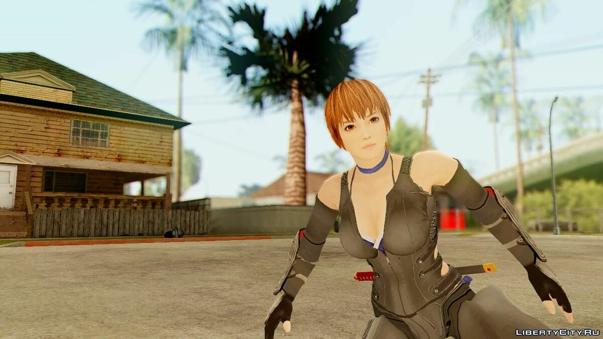 Download Dead Or Alive 5 Kasumi Ninja Black Costume for GTA San Andreas