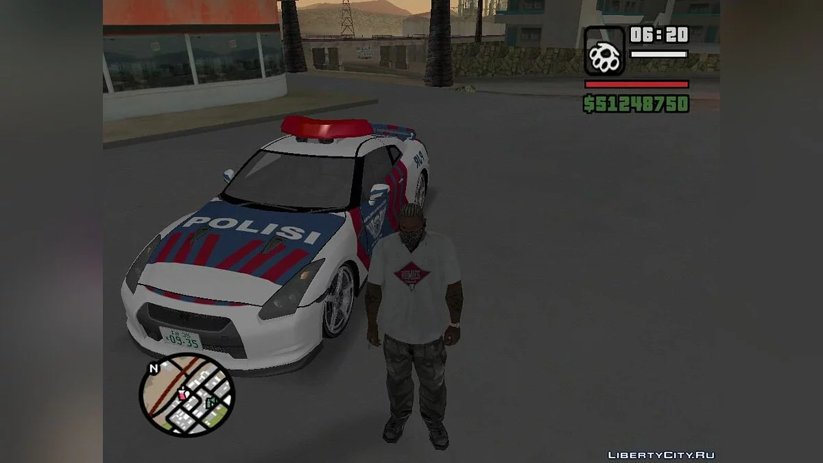 Nissan GT R35 Indonesia Police / GTA San Andreas