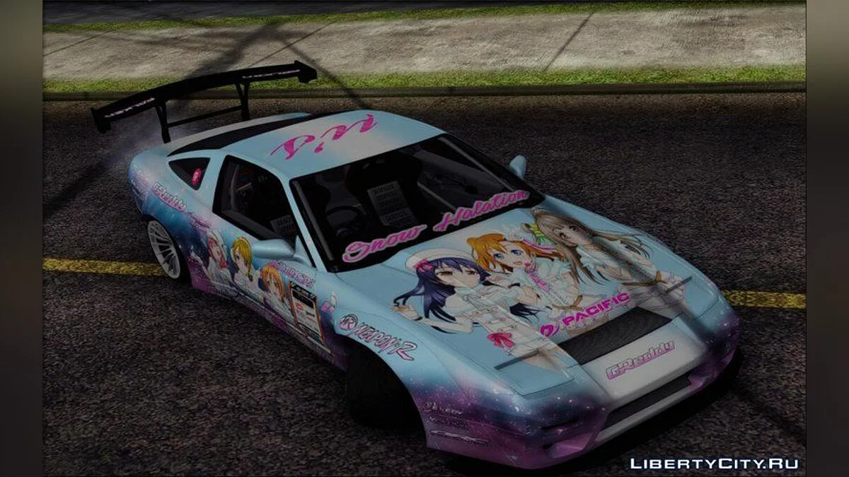 Nissan Bensopra 380SX LL Snow Halation Itasha / GTA San Andreas