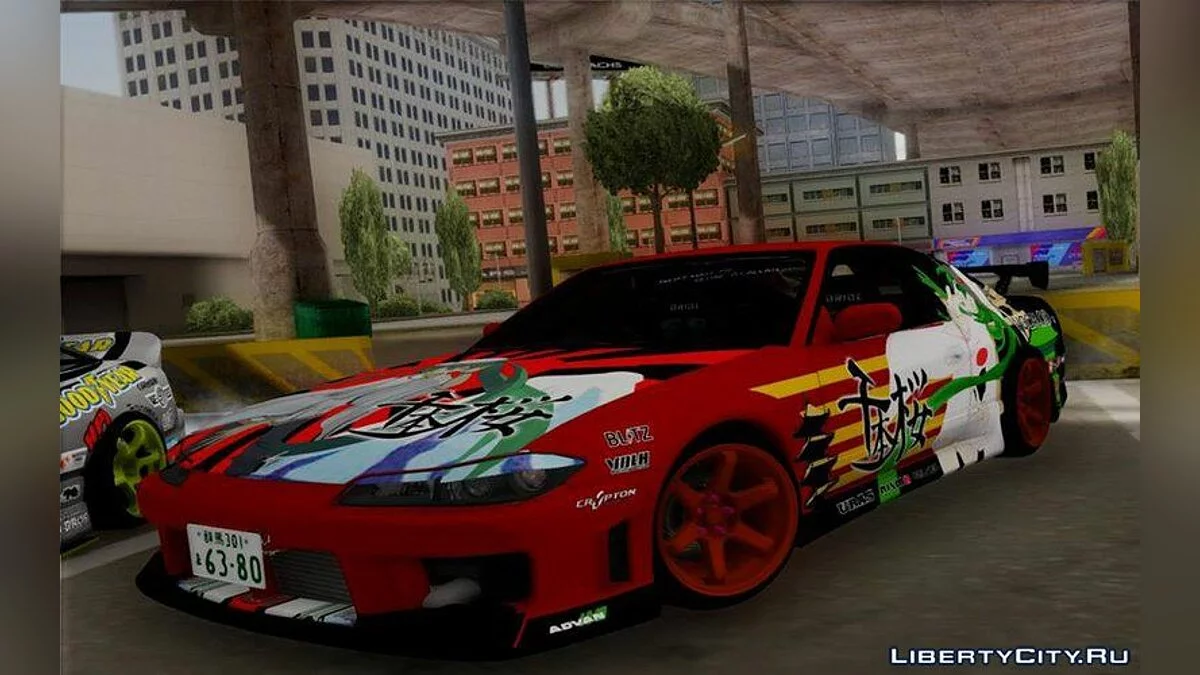 Nissan 180sx Фейсліфт Сільвія S15 з Хацуном Міку Сенобонзакура Іташа / GTA San Andreas