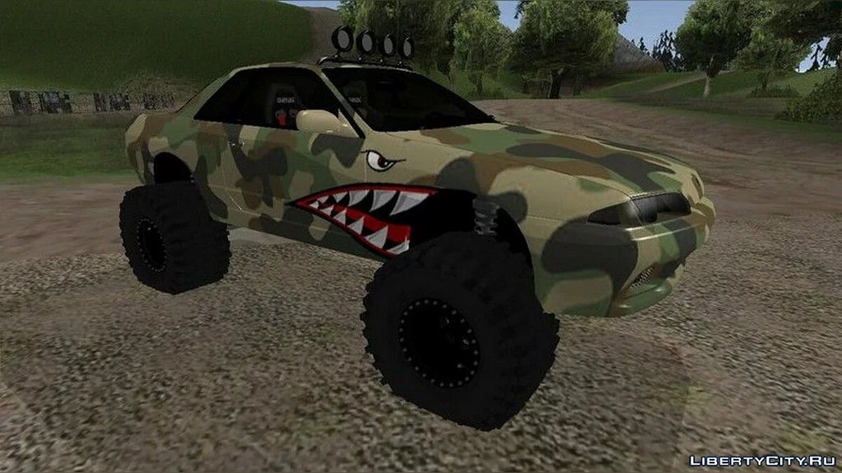 Nissan Skyline R32 Camo Off Road Shark / GTA San Andreas