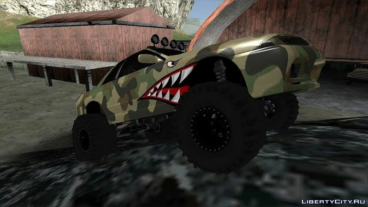 Nissan Skyline R32 Camo Off Road Shark / GTA San Andreas